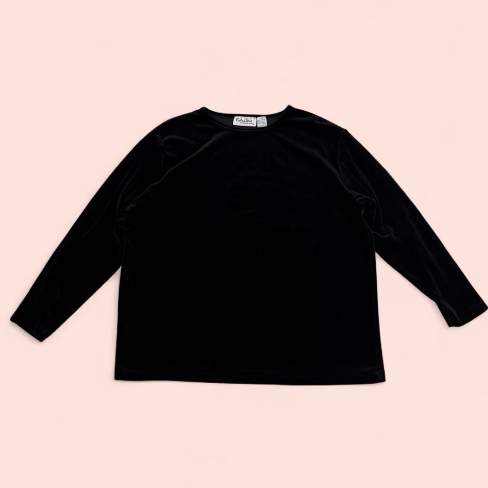 Vintage 90’s Extra Point by Reference Point Velvet Velour Long Sleeve Shirt